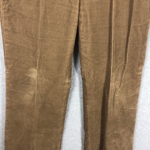 Vintage J Crew Favorite Fit Corduroy Wide Leg Pants Tan Size 10 - Picture 3 of 6
